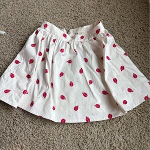 Kate Spade White Skirt with pink ladybugs